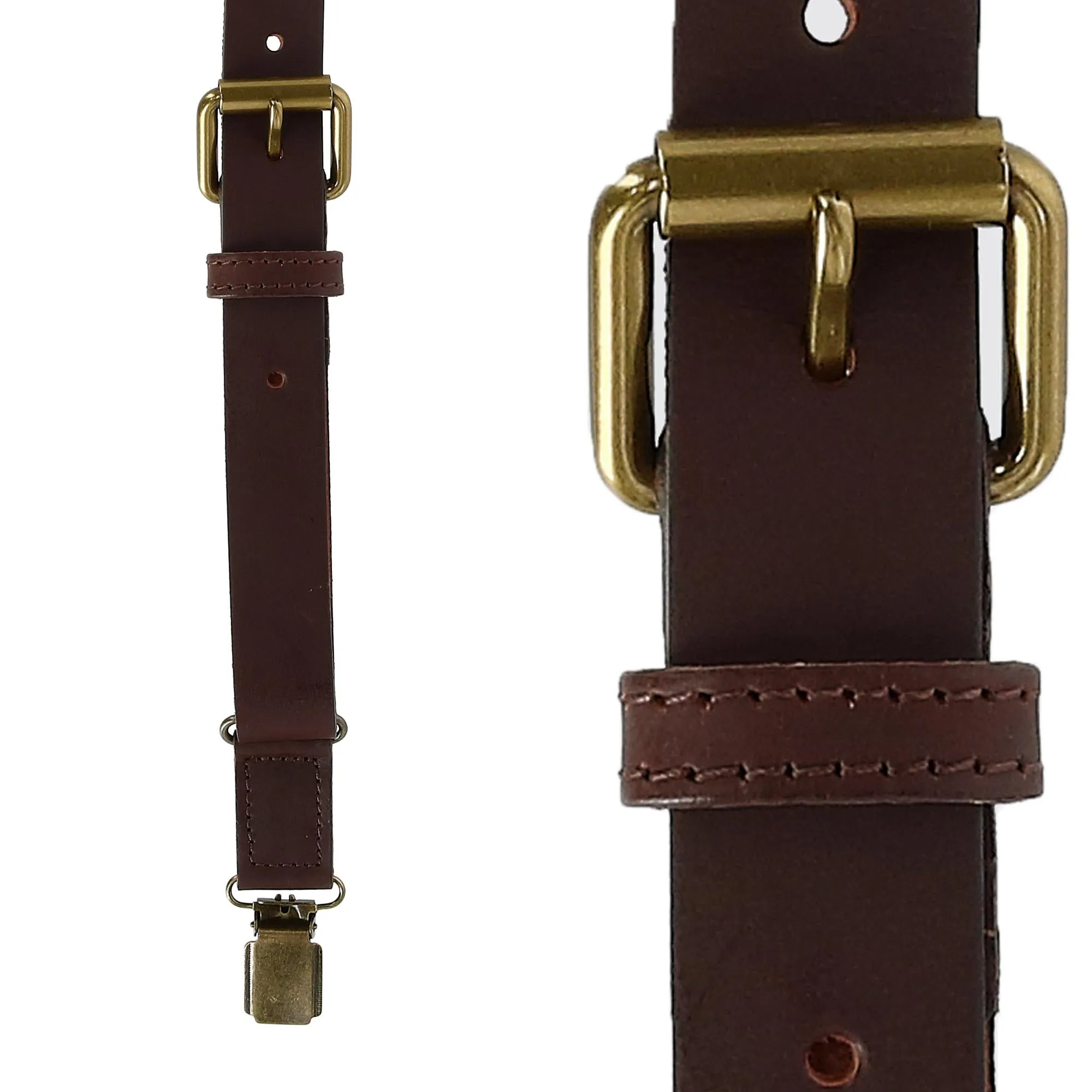 The Bristol Clip End Leather Braces With Elastic Backstrap