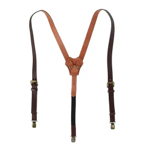 The Bristol Clip End Leather Braces With Elastic Backstrap