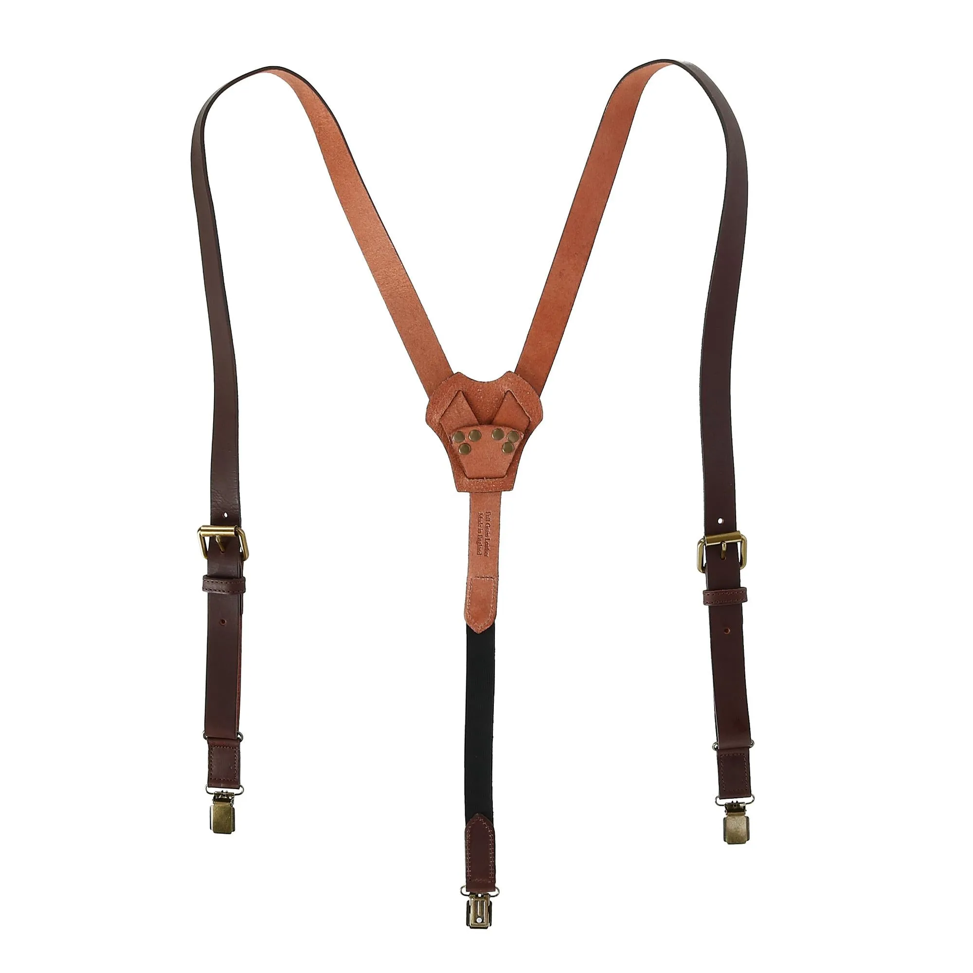 The Bristol Clip End Leather Braces With Elastic Backstrap