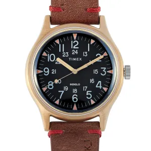 Timex MK1 40 mm 24 Hour Leather Strap Military Watch TW2R96700