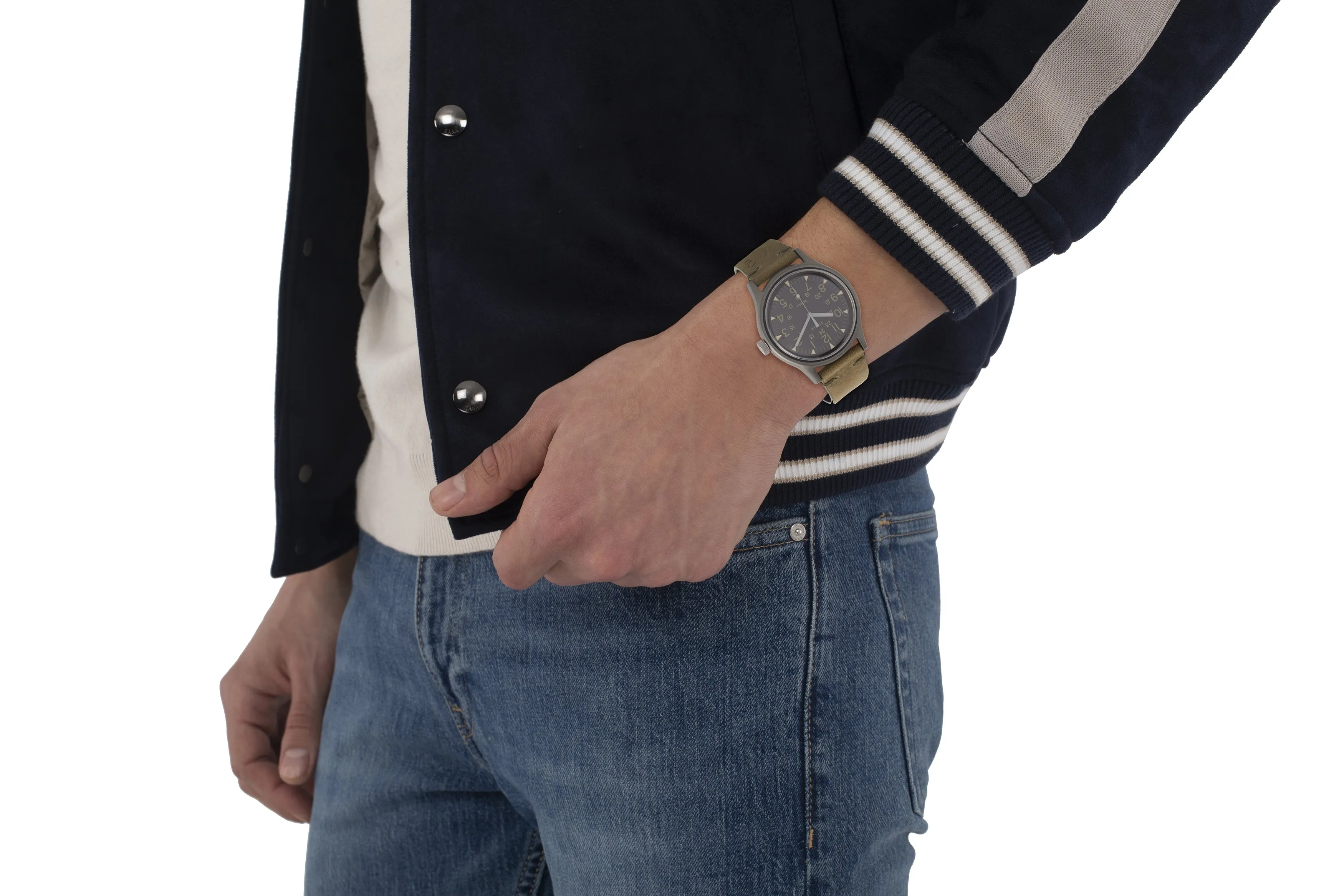 Timex MK1 40 mm Stainless Steel Gunmetal Olive Watch TW2R97000