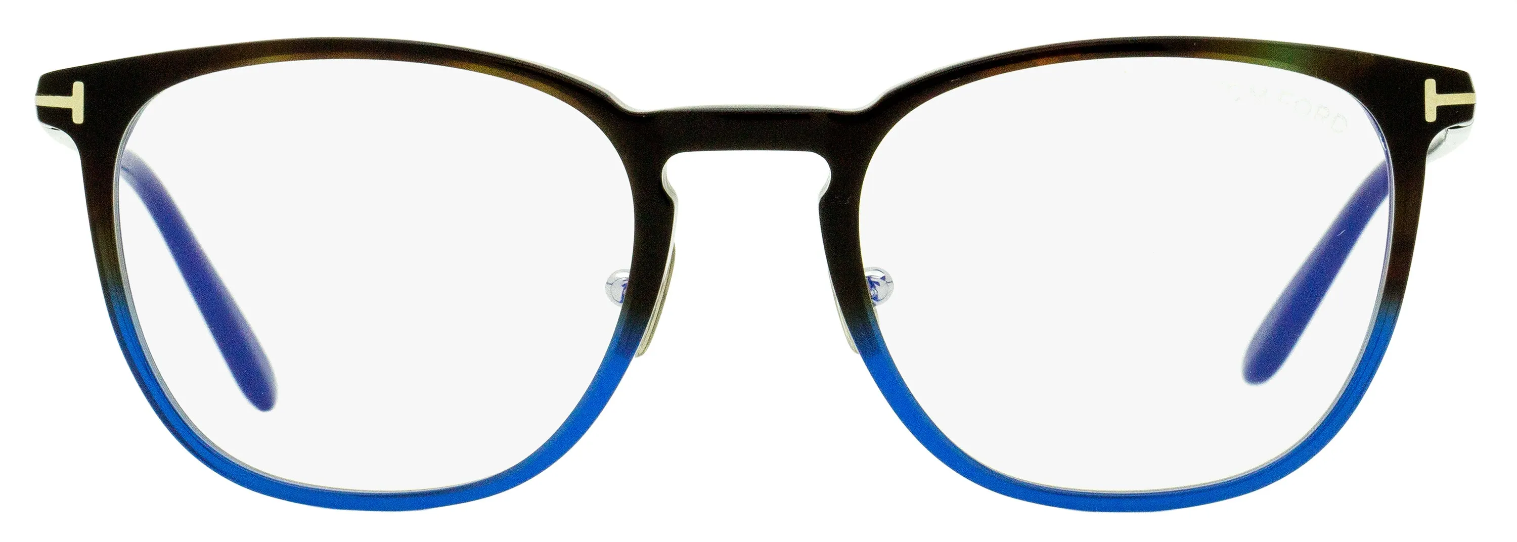 Tom Ford Men's Blue Block Eyeglasses TF5700B 055 Havana/Blue 54mm