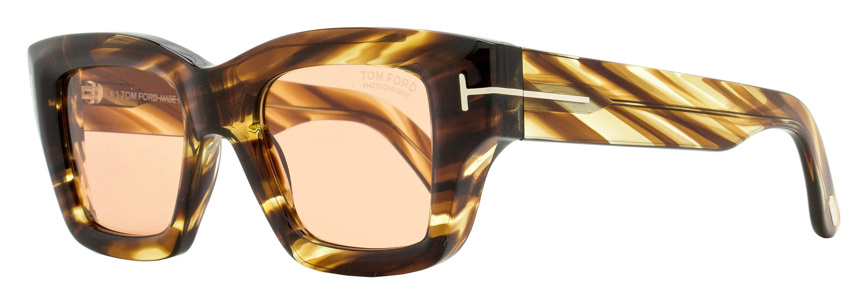 Tom Ford Men's Ilias Photochromic Sunglasses TF1154 55E Colored Havana 50mm