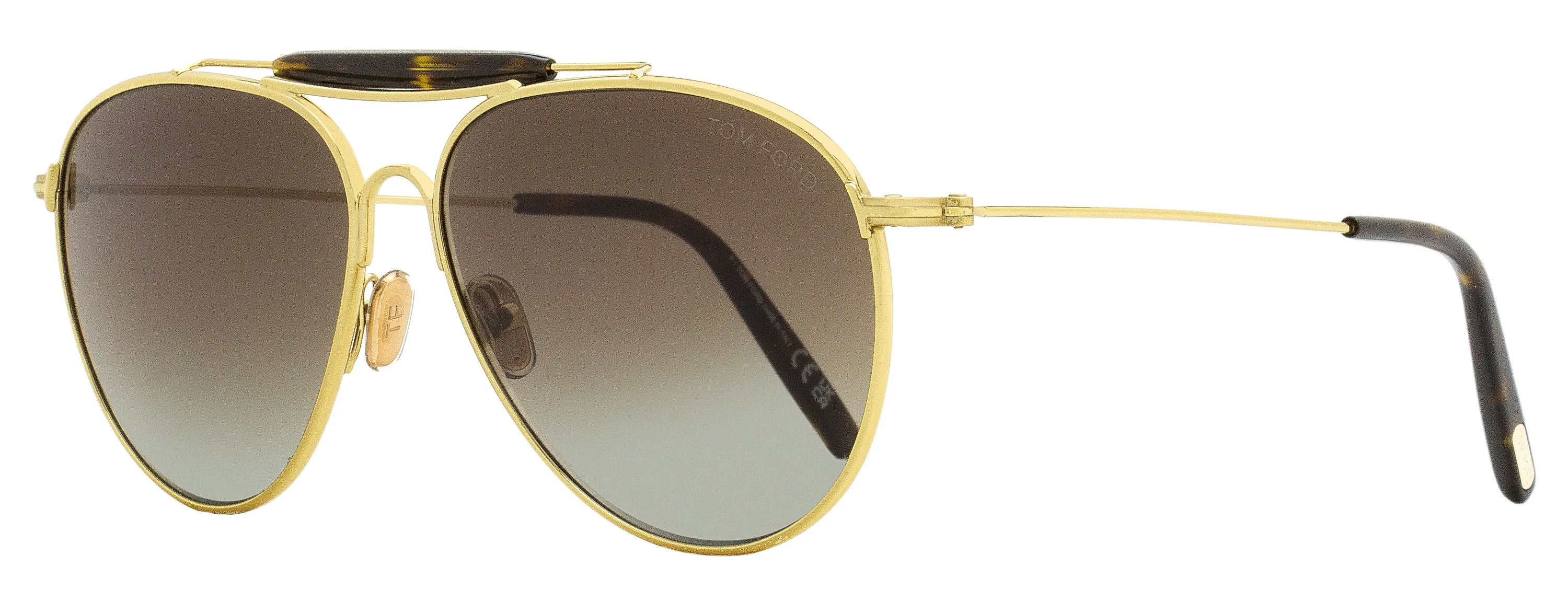 Tom Ford Men's Pilot Sunglasses TF995 Raphael-02 32F Gold/Havana 59mm