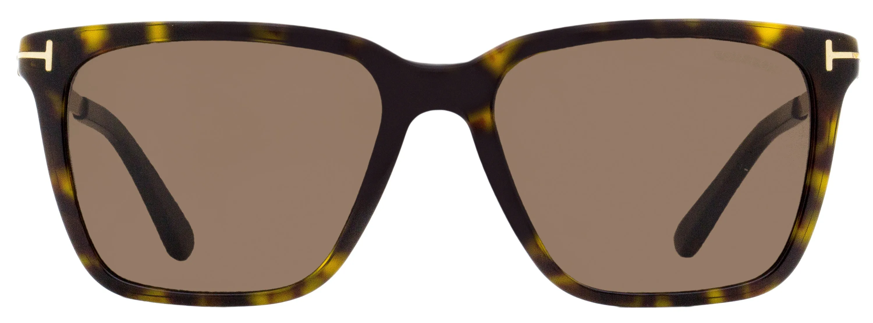 Tom Ford Men's Rectangular Sunglasses TF862 Garrett 52E Dark Havana/Gold 54mm
