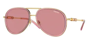 Versace Unisex 60mm Transparent Pink Sunglasses VE2260-100284-60
