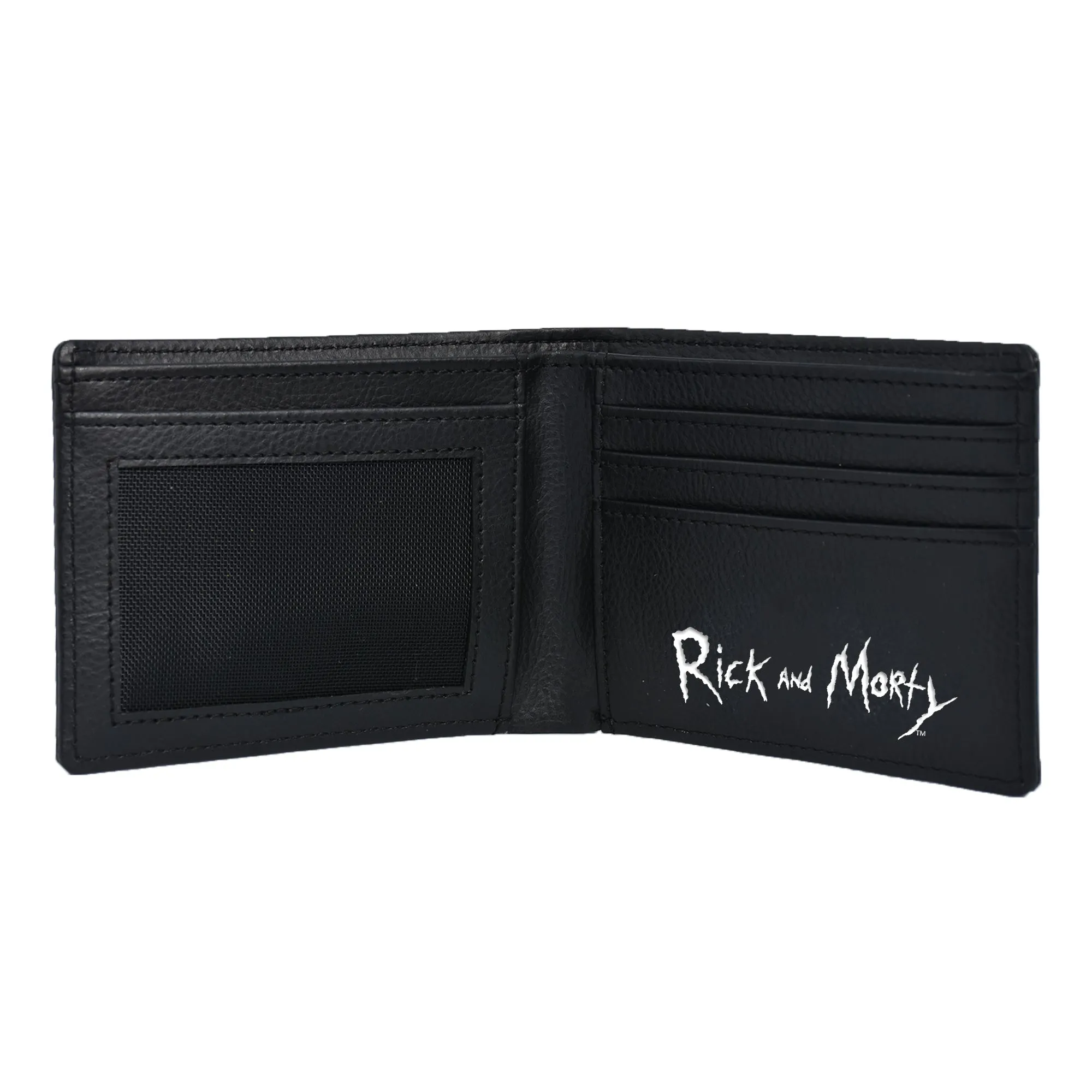 WB Adult Swim Rick And Morty AOP Bifold Wallet in a Decorative Tin Case, Multi