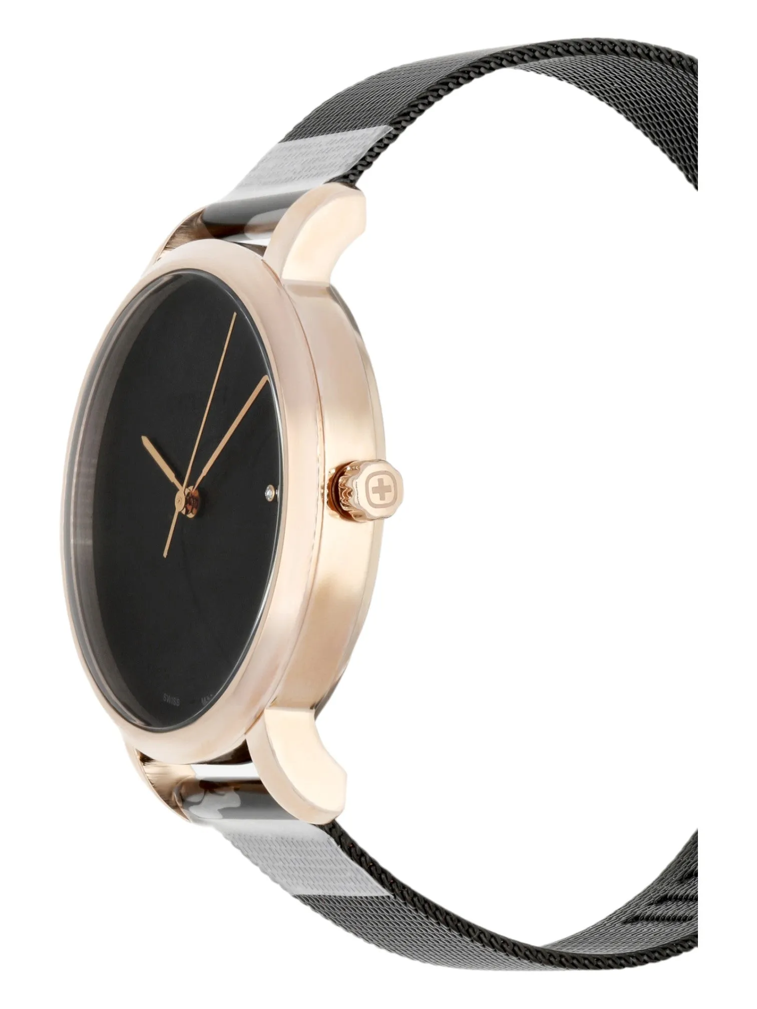 Wenger Swiss Army Ladies 01.1731.113 Metropolitan Donnissima Black Dial Watch 38 mm