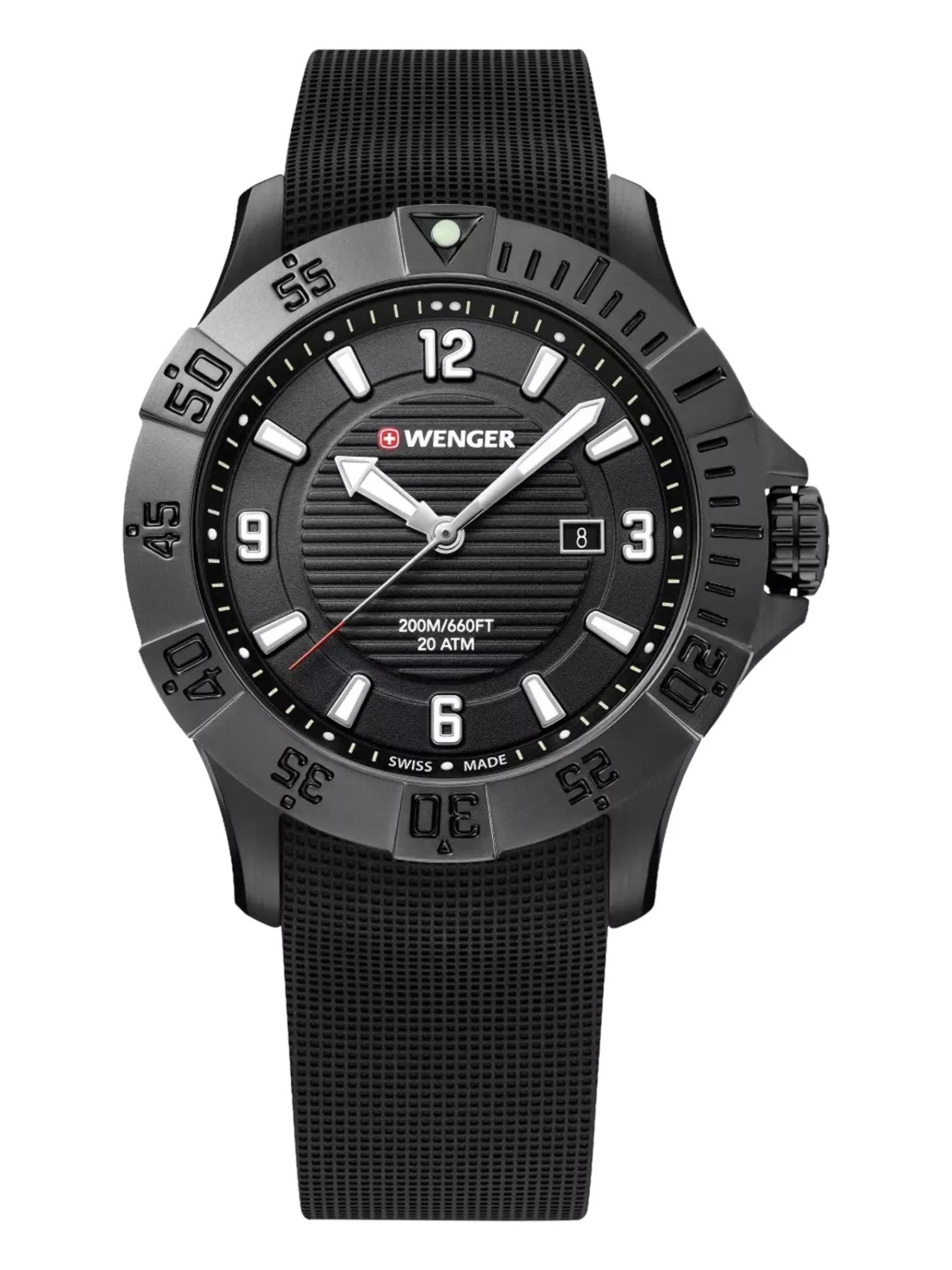 Wenger Swiss Army Men's 01.0641.134 Seaforce Black Dial Watch 43 mm
