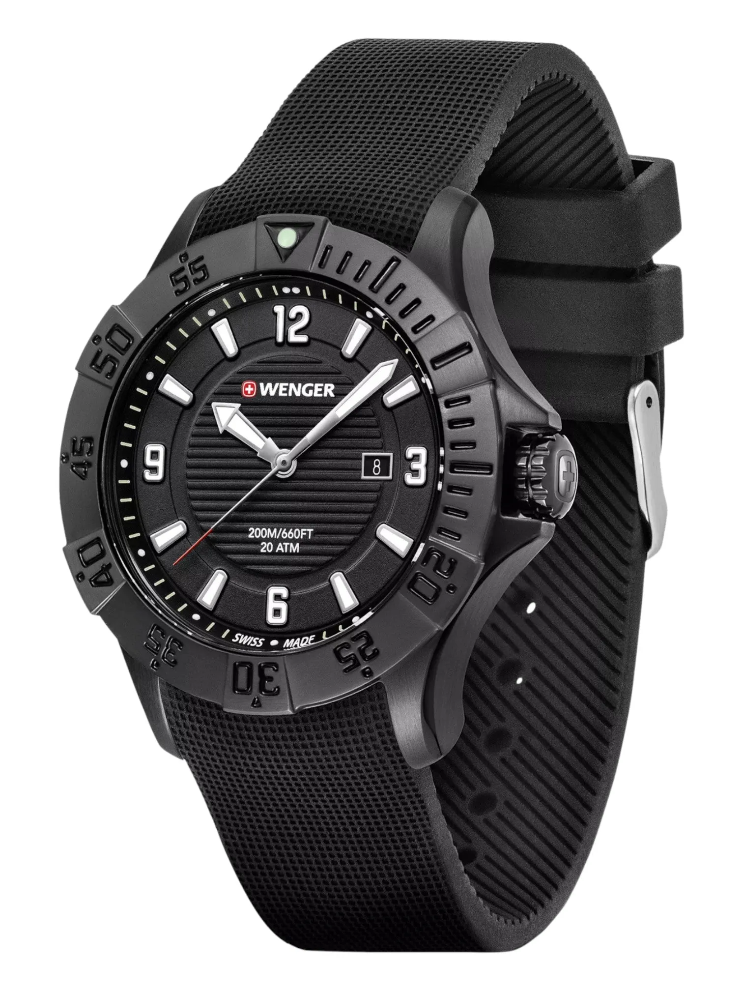 Wenger Swiss Army Men's 01.0641.134 Seaforce Black Dial Watch 43 mm