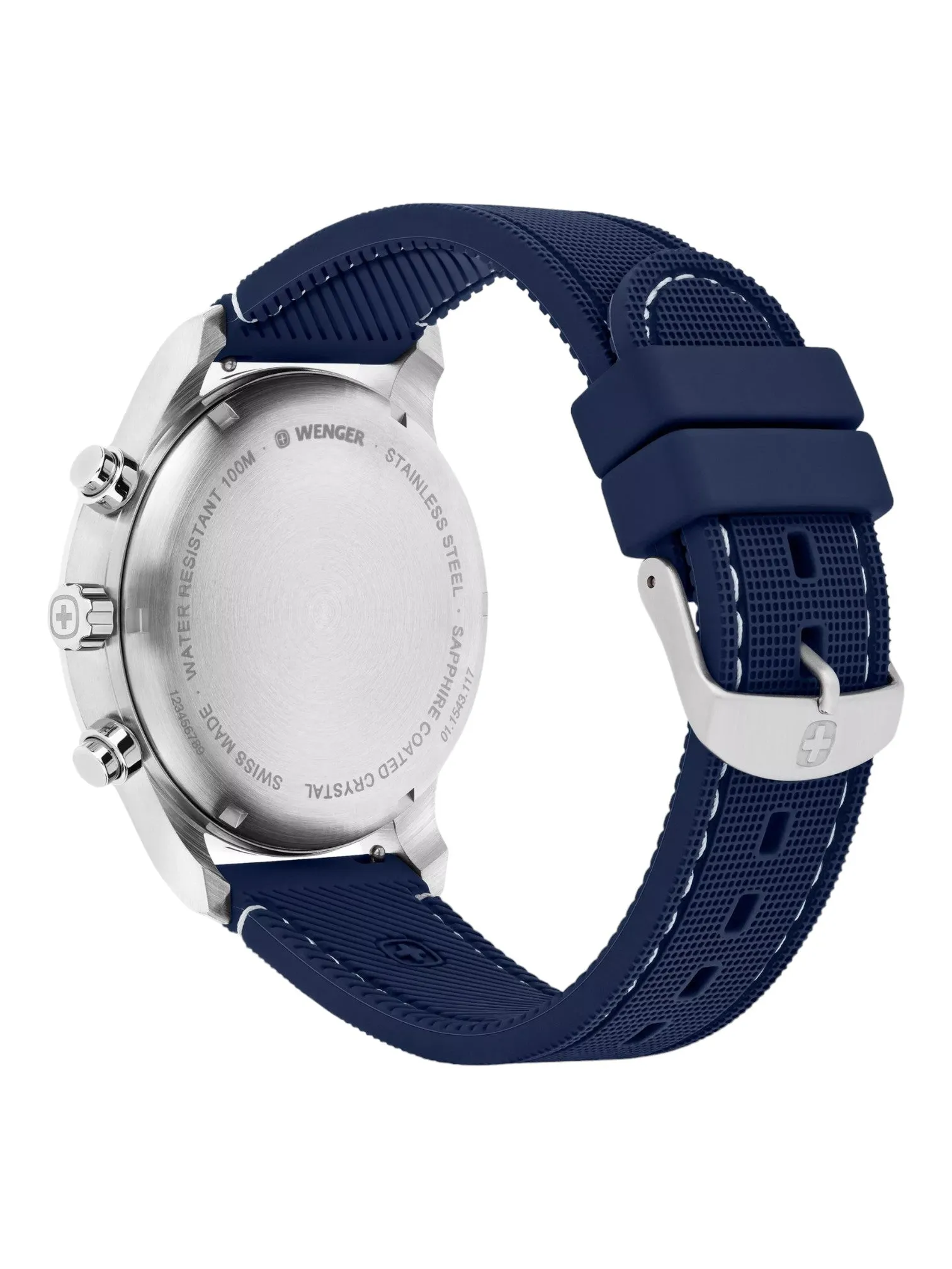 Wenger Swiss Army Men's 01.1543.117 Attitude Chrono Blue Dial Watch 44 mm