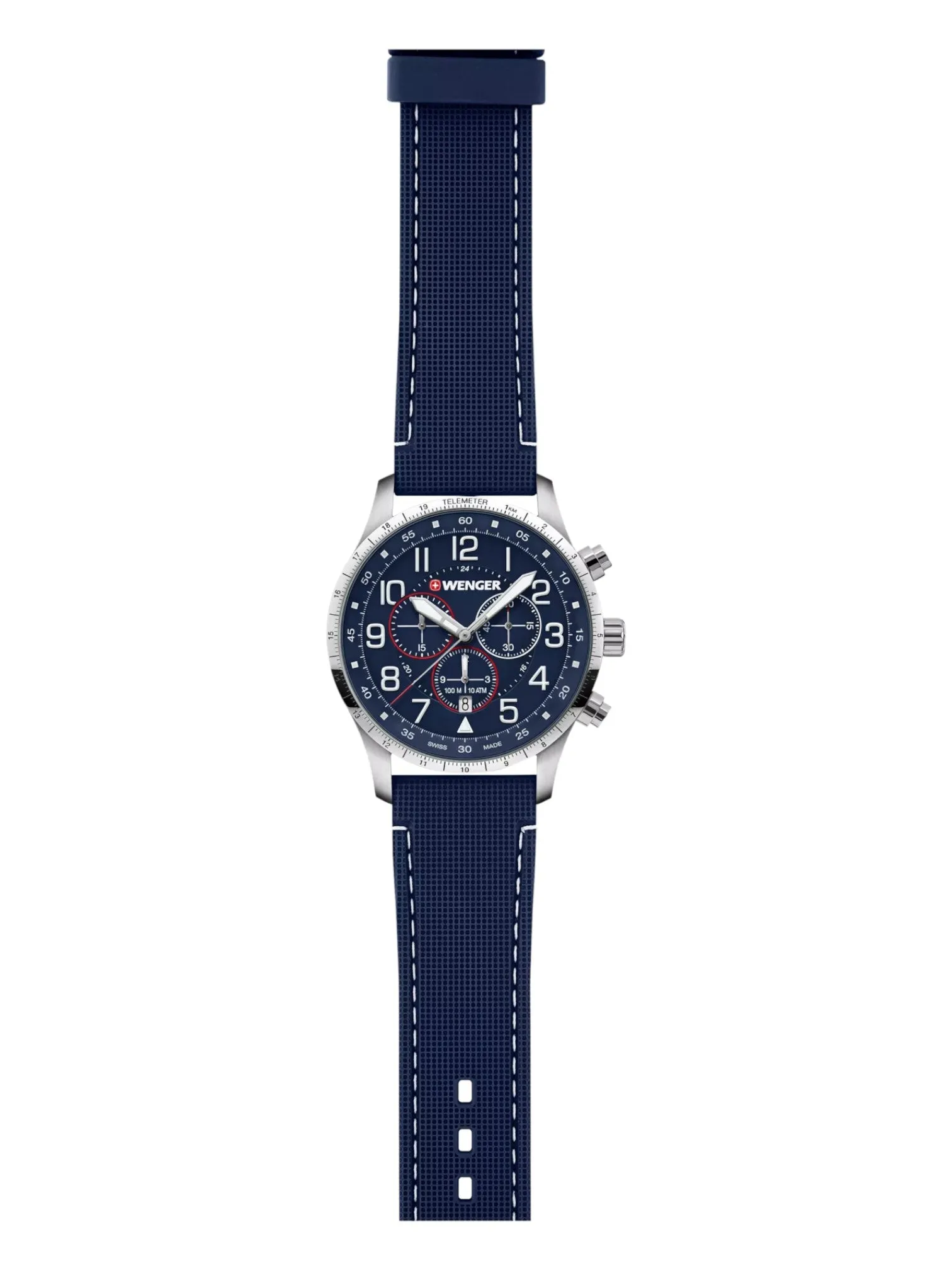Wenger Swiss Army Men's 01.1543.117 Attitude Chrono Blue Dial Watch 44 mm