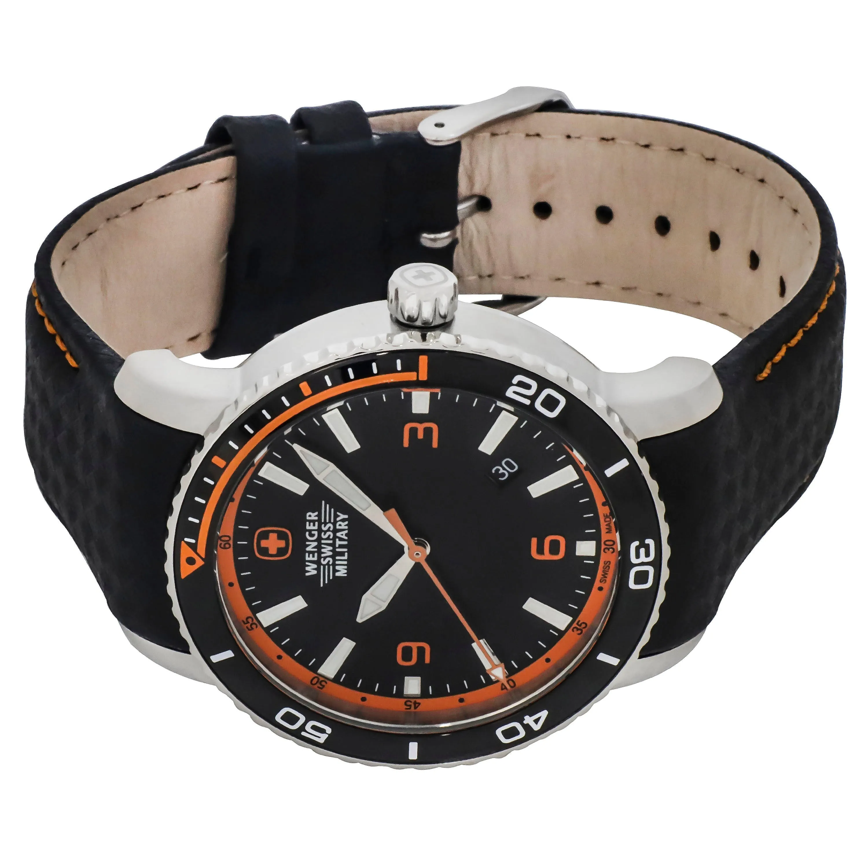 WENGER SWISS ARMY Men's Roadster 43mm Watch & Flashlight 01.1841.201C.FL