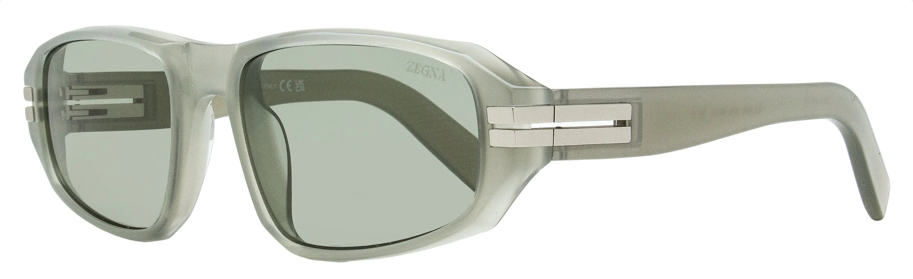 Zegna Men's Lanyard Sunglasses EZ0262 93N Green-Gray 58mm