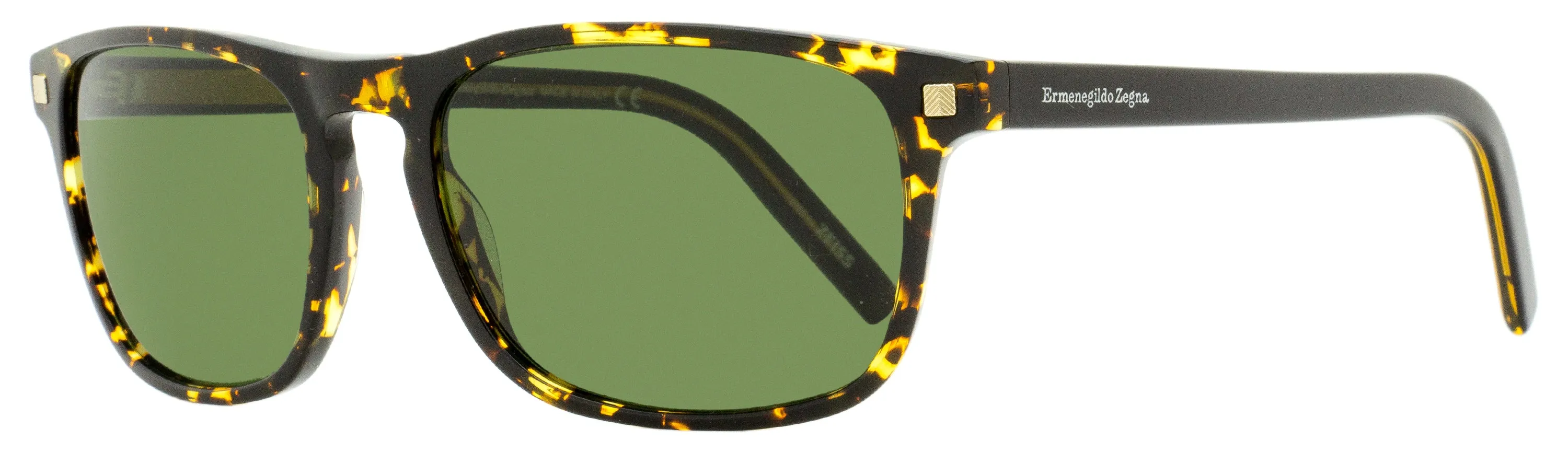 Zegna Men's Rectangular Sunglasses EZ0173 52N Havana 58mm