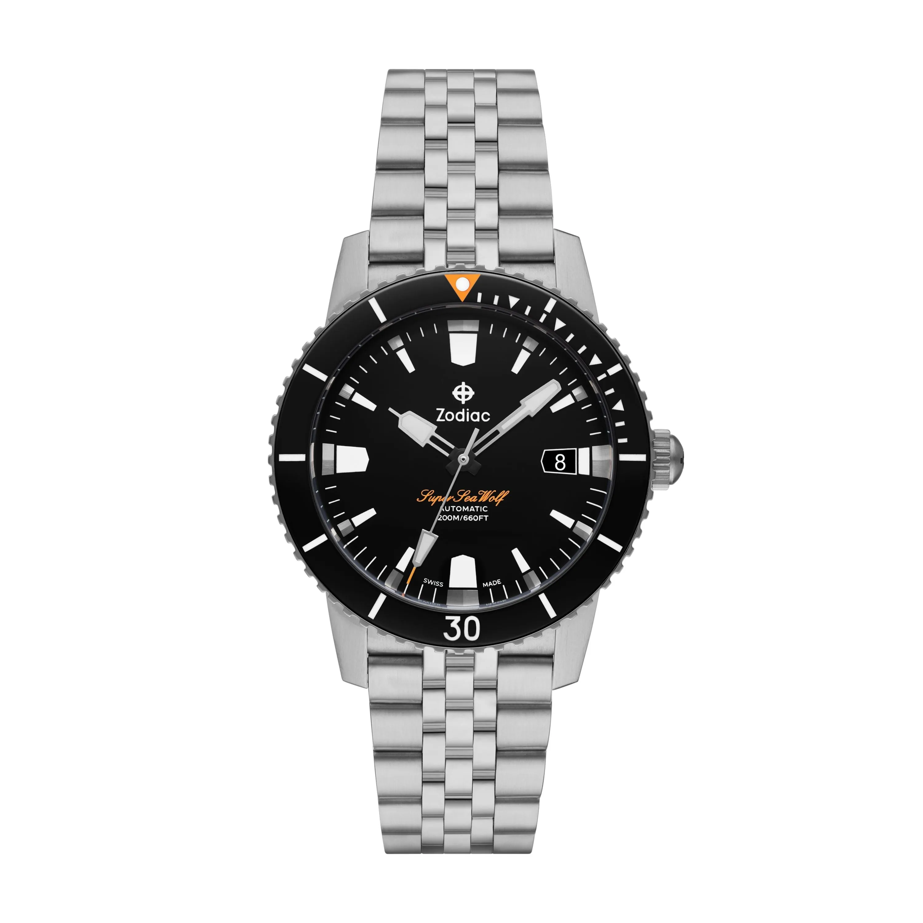 Zodiac Men's Super Sea Wolf Compression Automatic, Stainless Steel Watch