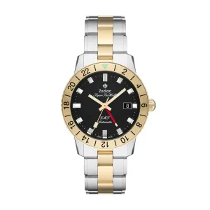 Zodiac Men's Super Sea Wolf GMT Automatic, Two-Tone Stainless Steel Watch